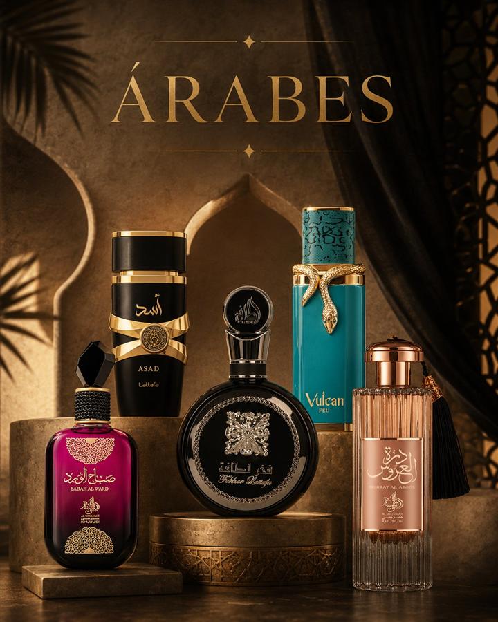 Perfumes árabes em composição premium